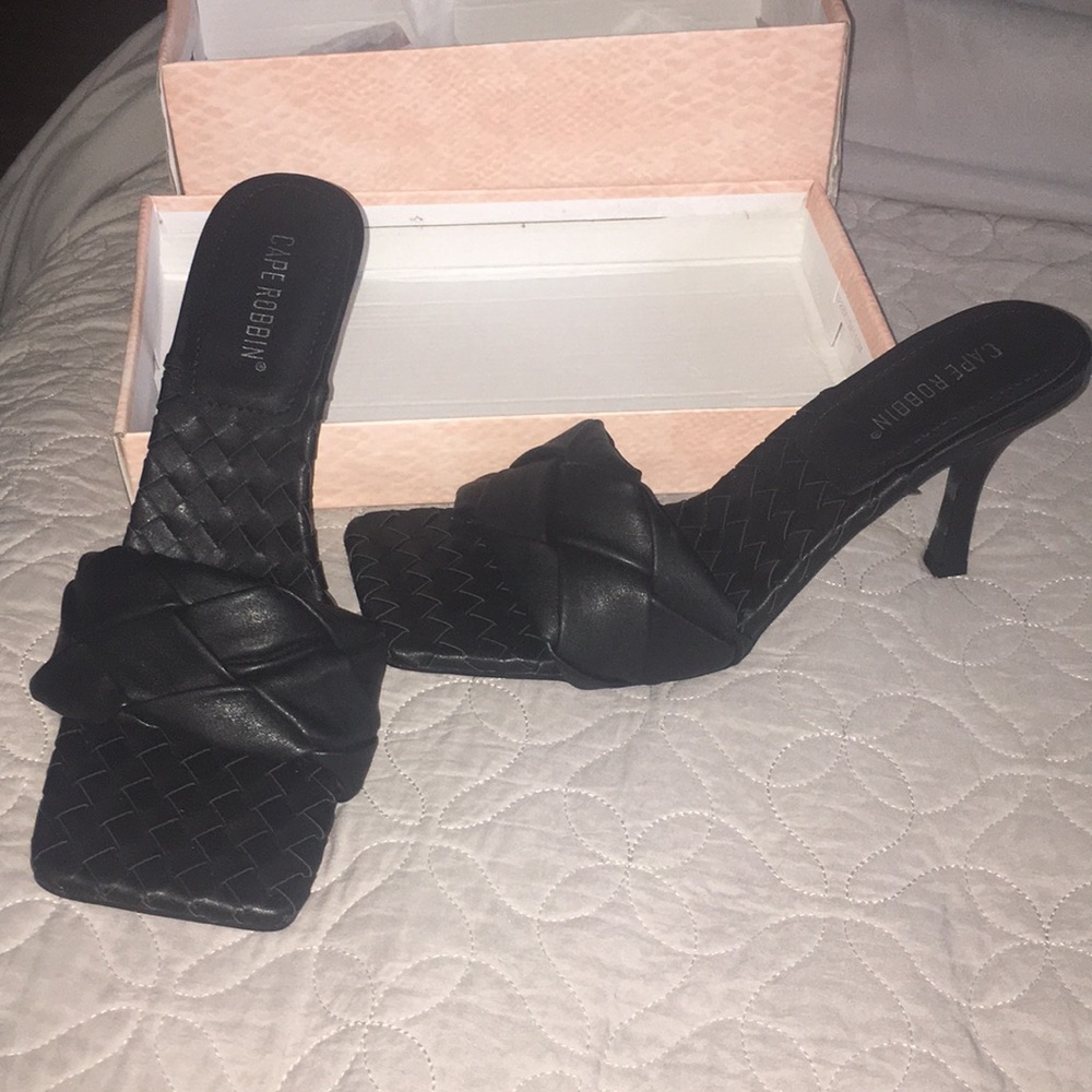 Square Toe Quilted Mules